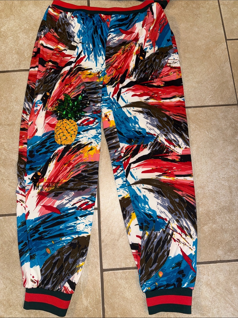 Mango Multicolor Abstract Fruit Print Track Jacket & Joggers Set - Picture 4 of 12